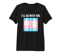 Transgénero Baño Bandera Orgullo Trans Género Neutral Aliado Camiseta Premium