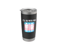 Transgénero Baño Bandera Orgullo Trans Género Neutral Aliado Vaso térmico de acero inoxidable de doble pared