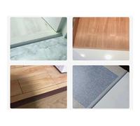 Transición de suelo para tiras de bordes, alfombra de PVC flexible a dura para umbral de superficie con respaldo autoadhesivo para amortiguar diferencias de altura, metro de longitud