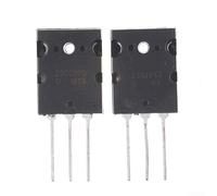 Transistor de audio, 2 piezas 2SA1943 y 2SC5200 par de alta potencia con carcasa negra para aplicaciones de reemplazo de audio