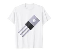 Transistor de Efecto de Campo Mosfet Metal-Óxido-Semiconductor Camiseta gráfica económica, Hombre, Blanco, XL