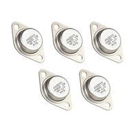 Transistores de potencia de 5 PCS, transistores de 2N3055 NPN, 15a 60V a 3 transistores de lavandería de caja de acero inoxidable para un amplificador de alimentación de audio de