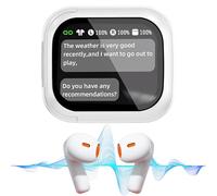 Translation Earbuds - AI Earphones, traductor en tiempo real | Pantalla táctil LCD, cancelación de ruido, inalámbrico, para casa, gimnasio, deportes, viajes, escuela, estudio, trabajo, negocios