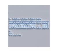 Translucent Pink Jelly Side Print Keycap OEM Profile Ice Crystal Compatible with Various Mechanical Keyboards 113 Keys(Blue)