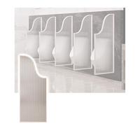 Translúcido s Urinal Partit Separador de baño para hombres para baños públicos hoteles y centros comerciales (blanco, 40 x 150 cm) Solut