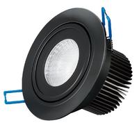 Transmedia LPE4BL - Producto de iluminación empotrable de interior, color negro