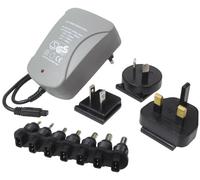 Transmedia NTT11L - Cable de alimentación para Viajes (2500 mA, 100-240 V, 3, 3.3, 5, 6, 6.5, 7, 8.4 V, con 7 Clavijas y adaptadores a enchufes británicos, norteamericanos, australianos y Europeos)