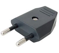 Transmedia Wentronic - Enchufe Europeo (2 Unidades), Color Negro