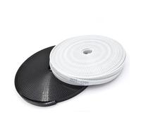 Transmisión Correa Correa De Distribución Acero Poliuretano PU GT2 Pequeña Reacción Impresora 3D Correa Síncrona Abierta 2GT Ancho 2GT-6 4/6/9/10/15mm(5Meters,15mm Color black)