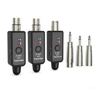 Transmisión de audio inalámbrica fácil XLR Kit de micrófono con dos transmisores y una unidad receptora central