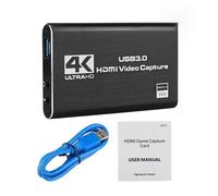 Transmisión en vivo USB 3.0 4K 60 Hz Plug and Play Dispositivo de grabación de conferencias Tarjeta de video Computadora portátil Juegos Audio