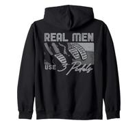 Transmisión Manual Los Hombres Reales Usan Tres Pedales Racing Sudadera con Capucha