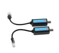 Transmisor Coaxial de Red, 1 par 10/100Mbps 1 CH Pasivo IP Transmisor Network Receptor Pasivo Ethernet sobre Adaptador de Cable Coaxial para Cámara IP NVR, Digital en Tiempo Real en Tiempo Real