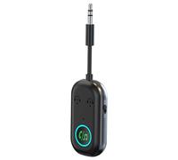 Transmisor De Audio Para Coche - Adaptador De Receptor De Coche, Receptores De Audio Para Coche Inalámbrico 2 En 1 | Admite 2 Dispositivos Con Adaptador De Radio Con Reconexión Automática