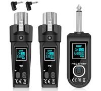Transmisor de micrófono XLR inalámbrico, 2,4 GHz, 1 a 2 UHF, emisor/receptor inalámbrico para micrófonos dinámicos y de condensador, mezclador de audio, 50 m, adaptador de micrófono inalámbrico para