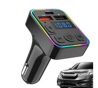 Transmisor de Radio FM para Coches - Transmisor Inalámbrico MP3 - Receptor con Doble USB y Puerto Type-C Plug-and-Play para Conversión Radio en Camión Audio in para Conductores y Música para Viajes