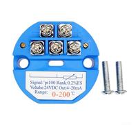 Transmisor de temperatura para sensor PT100, 1 unidad, rango de 0 a 200 °C, salida de 4 a 20 mA, alta precisión ± 0.2% FS, monitoreo de procesos industriales