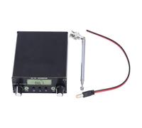 Transmisor Estéreo FM DC12V Aleación de Aluminio con Conector de Micrófono 3.5mm de Frecuencia 76-108MHz y Potencia 0.5W para Cines Iglesias Parques y Eventos al Aire Libre Estable