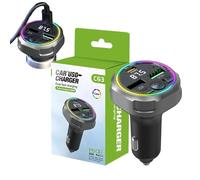 Transmisor FM - Adaptador de radio, cargador PD de 30 W, carga rápida QC3.0 | Audio cristalino de transmisión de sonido de alta fidelidad, diseño plug-and-play de experiencia sin