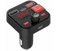 Transmisor FM automático Snappy 12/24V Bluetooth con carga rápida USB MP3 + QC3.0 + 5V/2.4A - BIEN