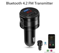 Transmisor FM Bluetooth 42 con modulador y cargador para coche, adaptador USB dual de 31 A, reproductor