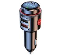 Transmisor FM Bluetooth 5.4 para Coche Greatzer Manos Libres Adaptador Bluetooth Radio Coche PD 30W & QC3.0 18W Cargador Coche Rápido con Deep Bass Sonido Hi-Fi,Micrófono Soporte Memoria USB
