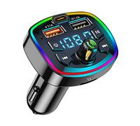 Transmisor FM Bluetooth Coche Accesorios Manos Libres Adaptador Radio Carga Rápida Soporte TF y USB