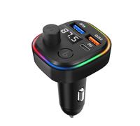 Transmisor FM Bluetooth con USB QC 3.0 y cargador de coche USB-C 18W C2 Negro