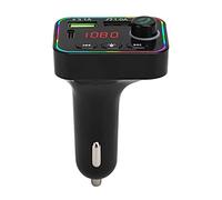 Transmisor FM Bluetooth, Reproductor MP3 para automóvil Bluetooth V5.0 Adaptador de audio para radio de automóvil Transmisor FM Cargador rápido Reproductor de música para automóvil Modulador FM con LE