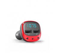 Energy Sistem Energy Car FM - Transmisor FM para vehículos (microSD, Carga USB, USB MP3) Rojo