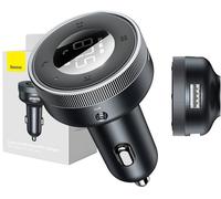 Transmisor FM LED automático con MP3 / Bluetooth / MicroSD / AUX (Negro) - BASEUS