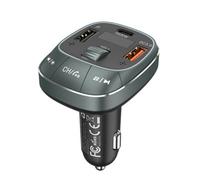 Transmisor FM/ MP3/ Bluetooth Vention FFLB0/ 1xUSB-Tipo C/ 2xUSB/ 30W