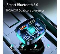 Transmisor FM para Automóvil | Adaptador con Pantalla LED | Receptor de Radio para Coche con Carga Rápida de 2 Puertos | para Viajes Desplazamientos Viaje por Carretera Conducción Llamadas Manos