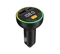 Transmisor FM para Coche 5.3, Kit Manos Libres Inalámbrico, Cargador USB, Radio FM, Modulador, Reproductor MP3, Adaptador.