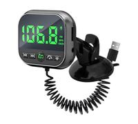 Transmisor FM para coche | Adaptador de radio para estéreo | Transmisor MP3 multifunción con pantalla LED y detector de velocidad para llamadas y transmisión musical