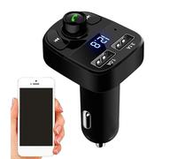 Transmisor FM para Coche - Reproductor MP3 Manos Libres con Pantalla LED | 3.1A USB Cargador Inalámbrico Adaptador | Micrófono Cancelación Ruido | Botones Control para Conducción Segura