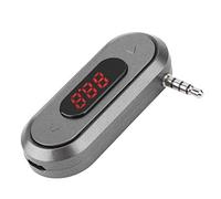 Transmisor FM para Tableta de teléfono móvil, Cabezal de Audio de 3,5 mm, batería incorporada de 300 mAh, Pantalla de Tubo Digital incorporada, fácil de Leer