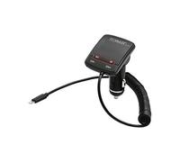 Transmisor FM Technaxx con función de Carga/reproducción de música - Pantalla LCD, 4 presintonías de frecuencia FM Personalizadas, Salida de Carga de 5 V/2,4 A - Cargador de teléfono FMT700
