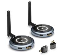 Transmisor HDMI Inalámbrico, AIMIBO Wireless HDMI - hasta 4 Receptores, Transmisión de Video 1080P@60Hz de 165 Ft/50 M para Laptop, Cámara, DVD, Caja de Cable a Múltiples TVs, Proyector, Monitor