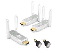 Transmisor HDMI Inalámbrico y 2 Receptores, Alcance 150m HDMI Inalámbrico, 1080P@60Hz Doble Banda 2.4G/5G para Streaming, Conferencias de PC a TVs/Monitores/Proyectores, Plug and Play