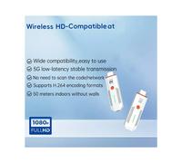Transmisor Inalámbrico de 50 M, Adaptador de TV, Extensor de Audio y Video Compatible con para TV, Monitor, Proyector, PC (Solo TX)