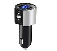 Transmisor inalámbrico FM Adaptador de automóvil inalámbrico con Pantalla LED visualización de Llamadas Manos Libres Dual USB Port Music Player FM Transmisor