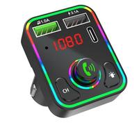 Transmisor inalámbrico FM para automóvil - Dispositivo adaptador de radio F3, reproductor de tarjetas USB TF | Transmisores de Audio inalámbricos portátiles para transmisión de música, carga, unidadss