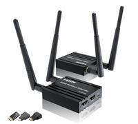 Transmisor inalámbrico HDMI y receptor 4K, 1 transmisor 1 receptor, transmisión inalámbrica de largo alcance 656FT/200M, Plug Play, 2.4/5.8G para PC/ordenador portátil/TV