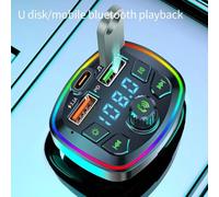 Transmisor Inalámbrico para Automóvil - Adaptador con Pantalla LED - Receptor de Radio para Coche con Carga Rápida de 2 Puertos | Para Música En Automóvil Teléfono PC Viaje Por Carretera Llamadas Mano