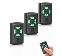 Transmisor manual Hörmann HSE2, HSM2, HSM4, HS2/4/1, botón verde, 4 canales, abridor de puerta de garaje, mando a distancia para HSP4-C, HSD2-A, HSD2-C (3 unidades)