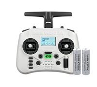 Transmisor Radiomaster Pocket con Gimbal de Efecto Hall, Control Remoto ELRS Portátil y Ligero con Luz LED Integrada, Antena Plegable, Modo 2 (Blanco)