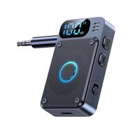 Transmisor Receptor Bluetooth 5.4 para TV a Auriculares, Adaptador Audio Bluetooth HiFi Estéreo con AUX 3,5mm Jack, Baja Latencia Emisor para Televisión/Altavoces/Avion/Coche