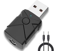 Transmisor y Receptor Bluetooth 5.2 5 en 1 - Adaptador de Audio AUX Con Conector de 3.5 mm Para Coche, PC, TV, Estéreo - Mini Inalámbrico