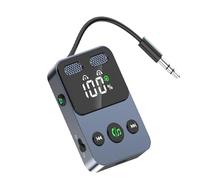 Transmisor y receptor de audio inalámbrico, adaptador de largo alcance de 3,5 mm, transmisor inalámbrico 2 en 1 para proyector, para laptop, avión, TV, coche, gimnasio, hogar